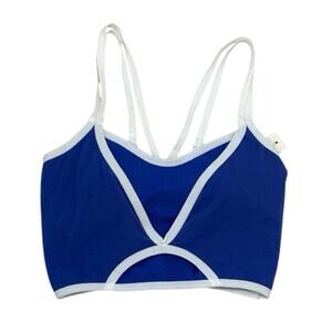 New Colsie Blue White Trim Sports Bra Small